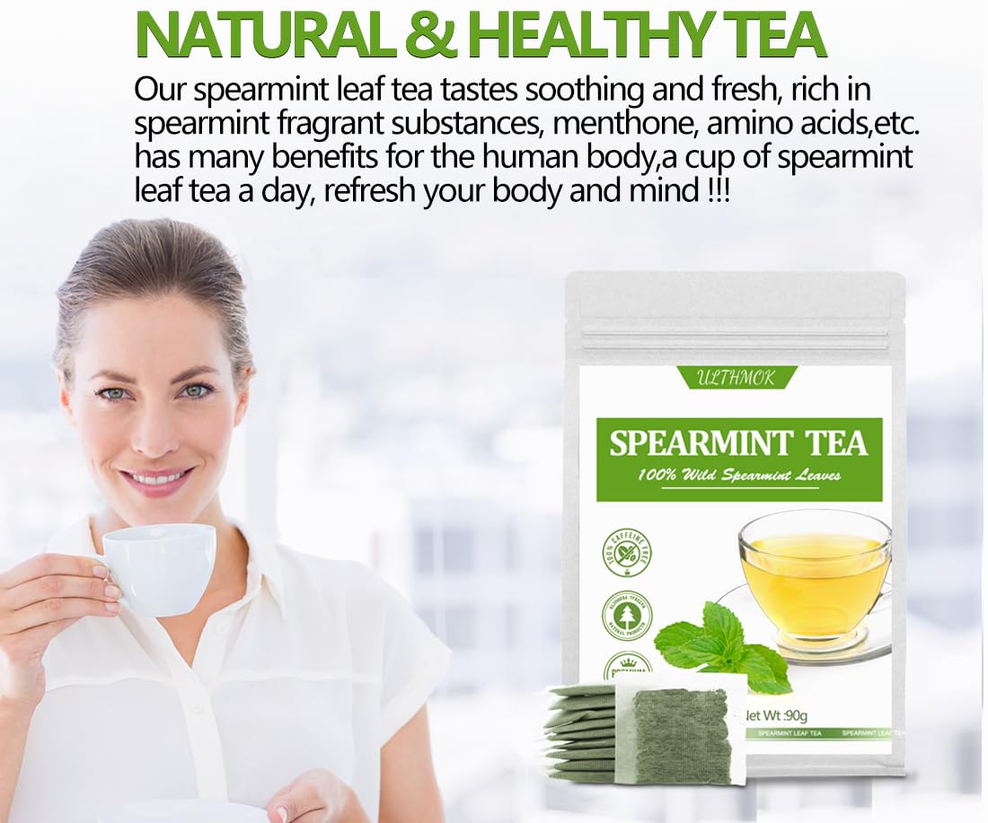 ULTHMOK tea bag steeping for a soothing mint brew