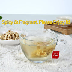 ULTHMOK tea bags steeping in hot water releasing aroma and comfort