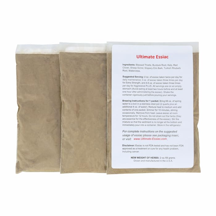 Ultimate Essiac Tea eight‑herb formula highlighting heritage blend