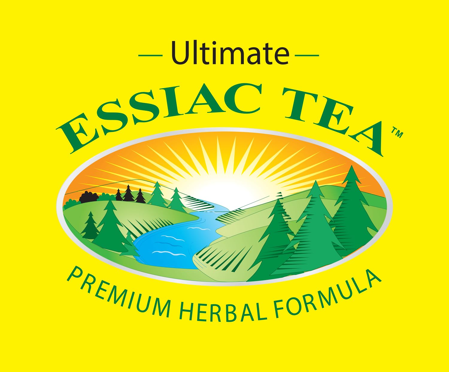 Ultimate Essiac Tea packaging label with clear ingredients and usage guidance
