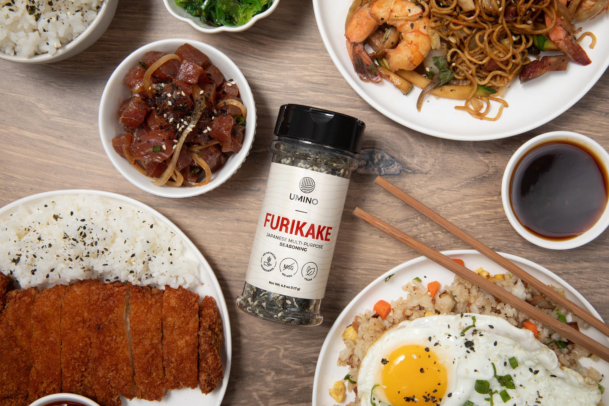 Avocado toast sprinkled with Umino Furikake for a bright finish