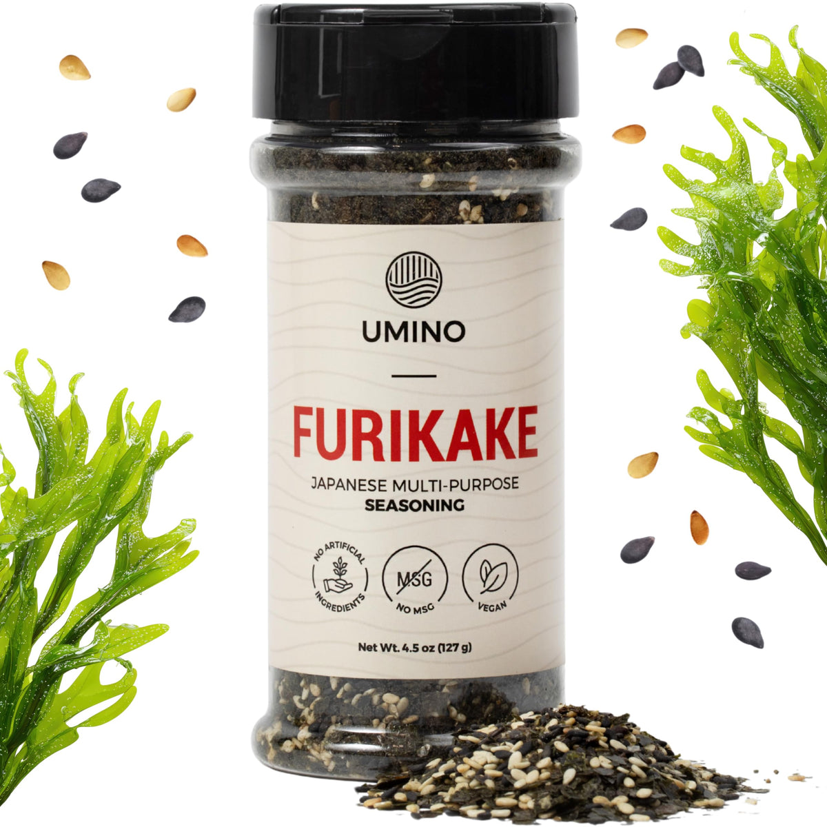 Umino Furikake close-up showing nori and sesame for authentic umami flavor