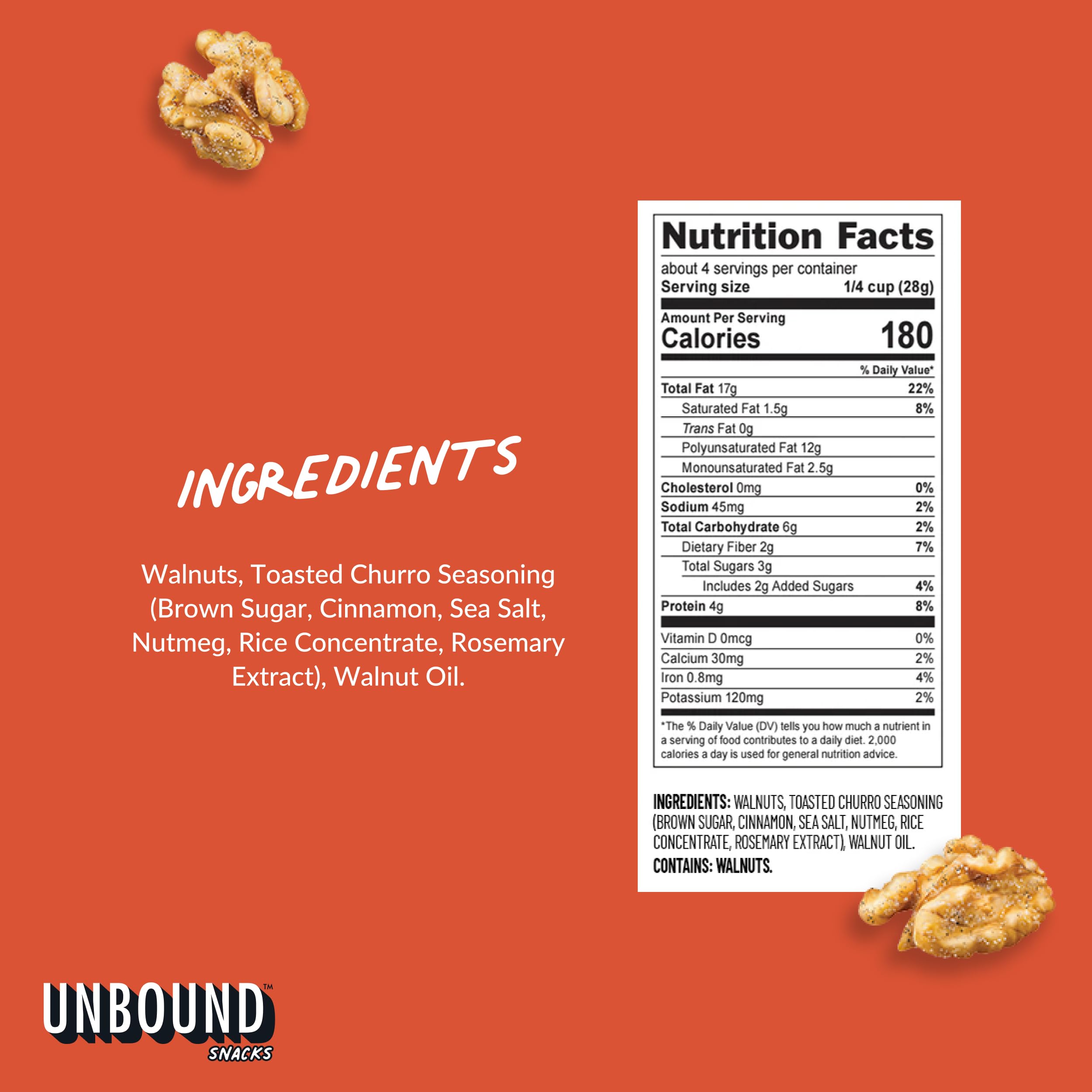 Unbound Snacks Toasted Churro Walnuts farm-history shares family-farm heritage
