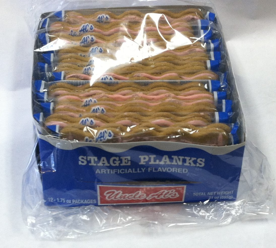 Uncle Al's Old Fashioned Stage Planks packaging detail emphasizes durable box and resealability