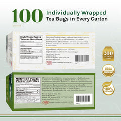 Uncle Lee's Organic Green Tea bags offering crisp, refreshing flavor