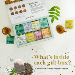Uncle Lee's Peppermint White tea bags for a refreshing afternoon break.