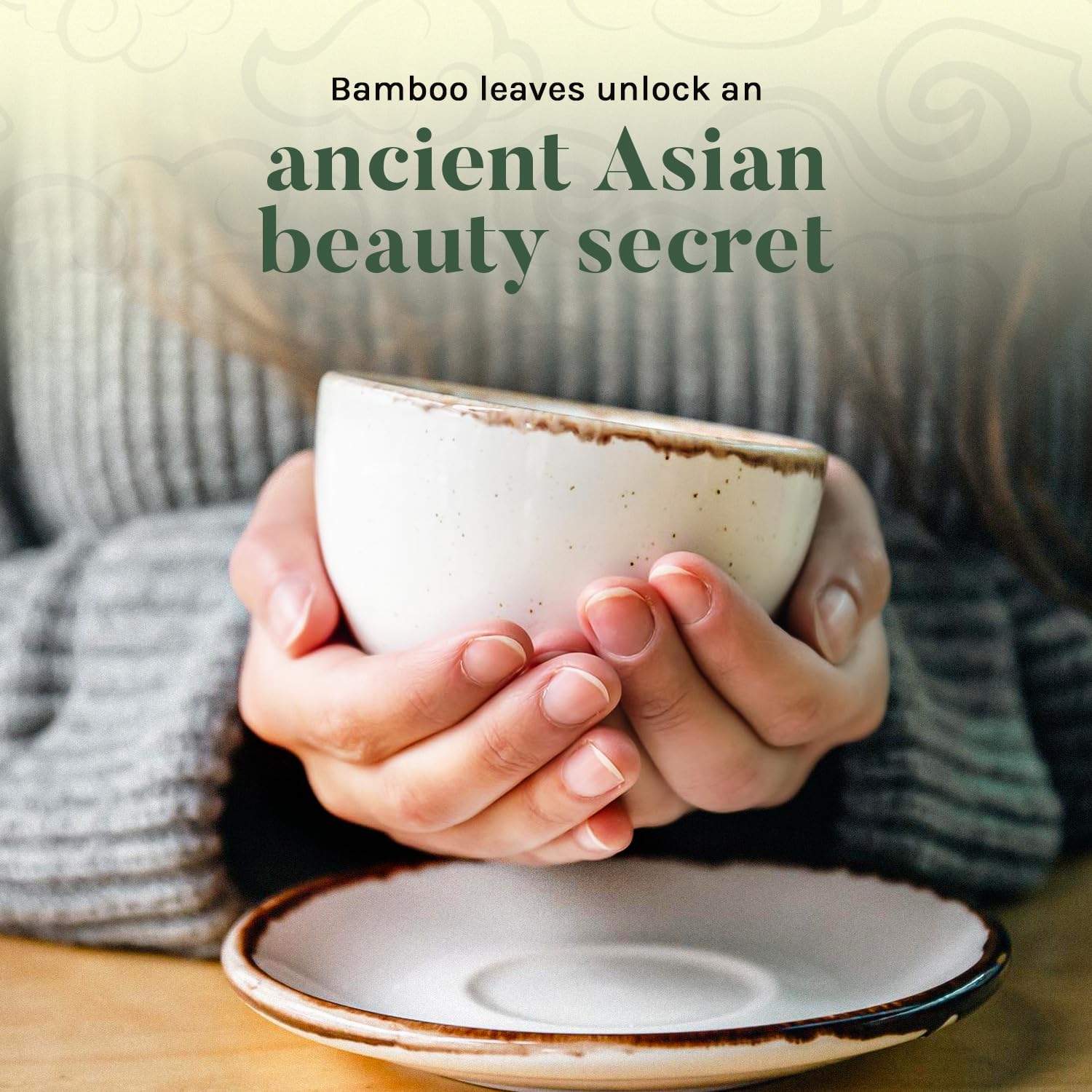 Uncle Lee's Tea Bamboo Original glass cup reveals clear brew and gentle sweetness