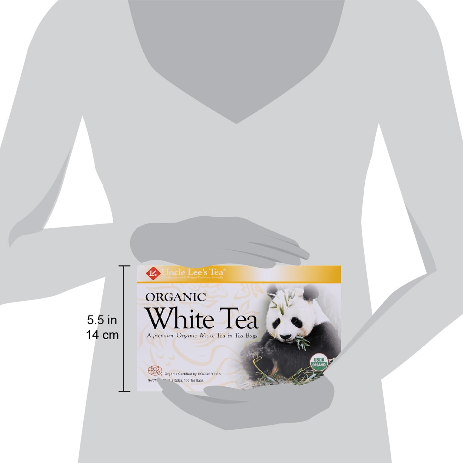 Uncle Lees Tea Organic White Tea steeping in hot water for calm moments.