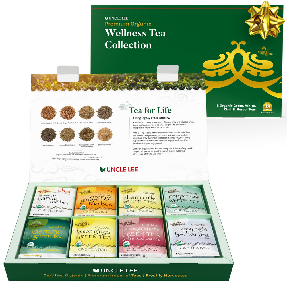 Uncle Lee's Vanilla Rooibos Chai tea bags, warm aroma and comforting flavor.