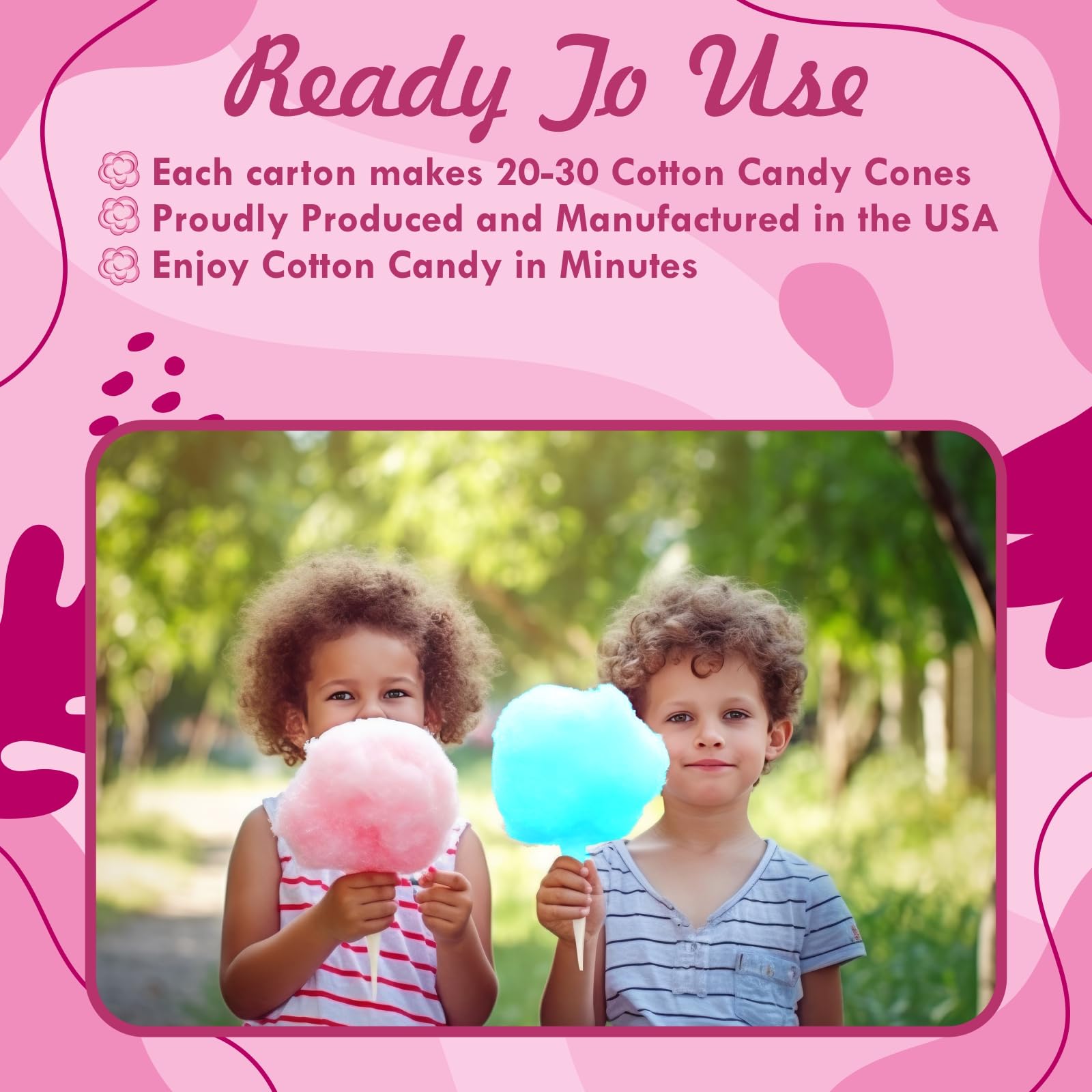 Under the Sun colorful floss sugar ideal for parties and festivals
