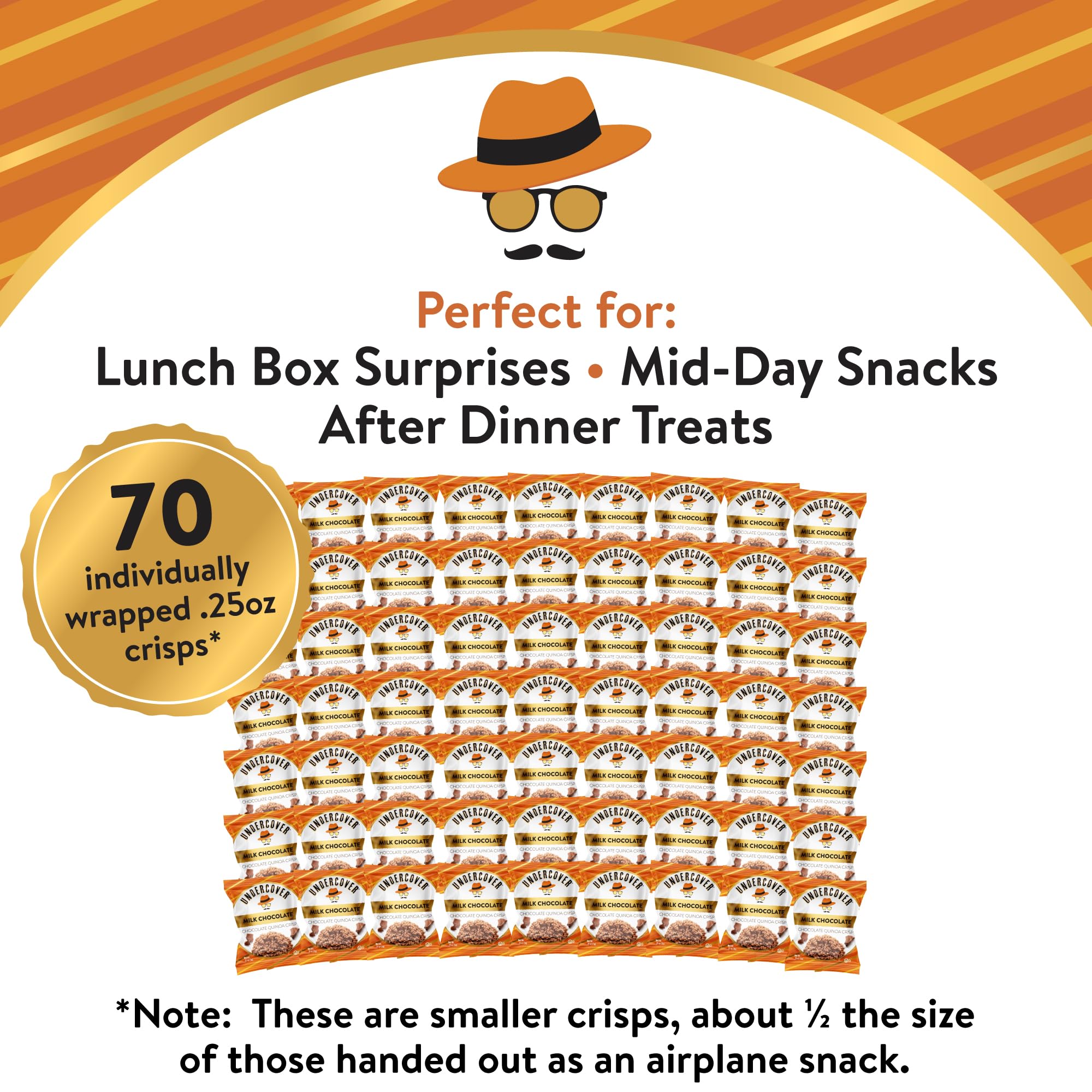 Gluten-free and nut-free Undercover Quinoa Crisps on display.