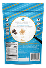 Undercover Snacks dark chocolate quinoa crisps with blueberries, protein-rich gluten-free on-the-go.