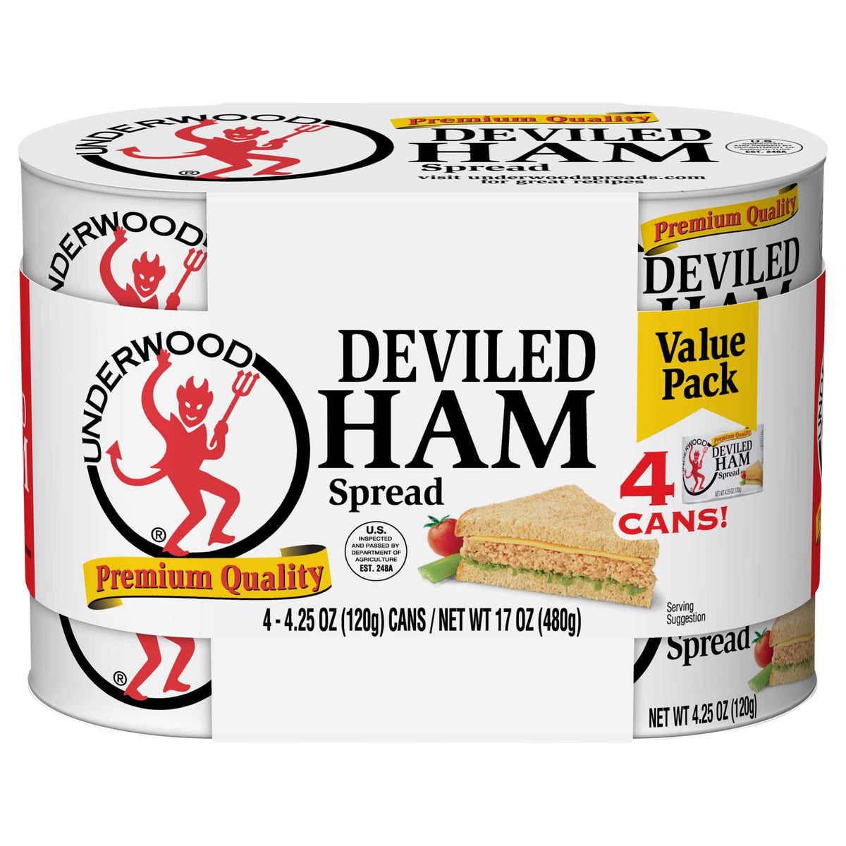 Underwood Deviled Ham Spread jar shown as a pantry staple with convenient on-the-go flavor