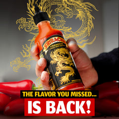 Underwood Ranches Sriracha bottle ideal for noodles and pizza.