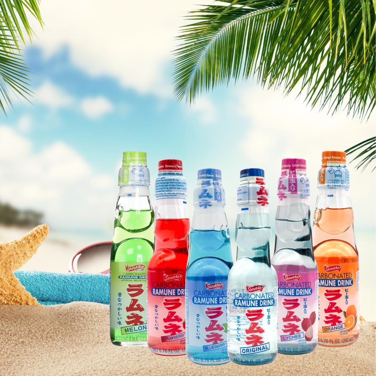 UNHA'S Ramune Orange flavor bottle with bright citrus notes for a sunny sip.