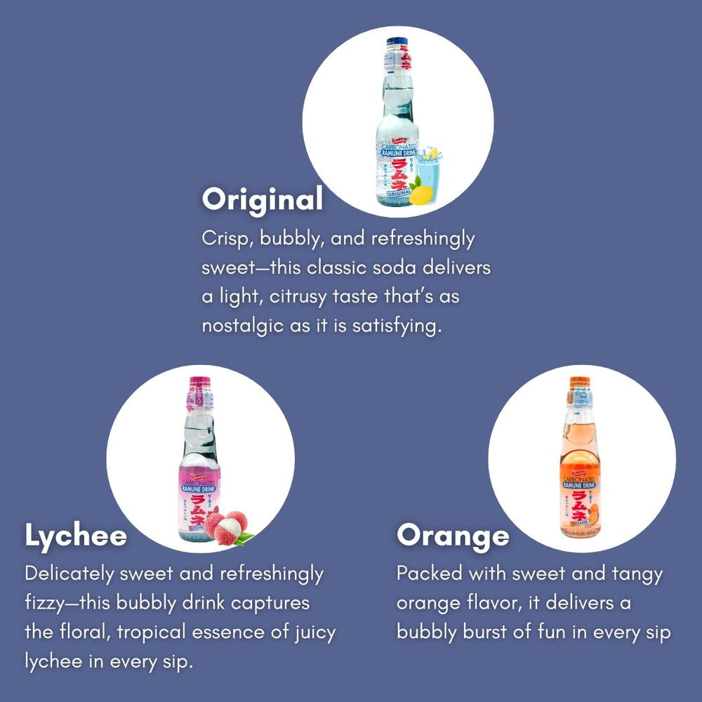 UNHA'S Ramune Original flavor bottle, refreshing and nostalgic.