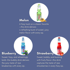 UNHA'S Ramune Strawberry flavor bottle with fruity sparkle for a fun gathering.