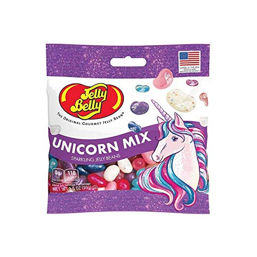 Unicorn Mix Jelly Beans in vibrant colors, perfect for unicorn-themed party favors.
