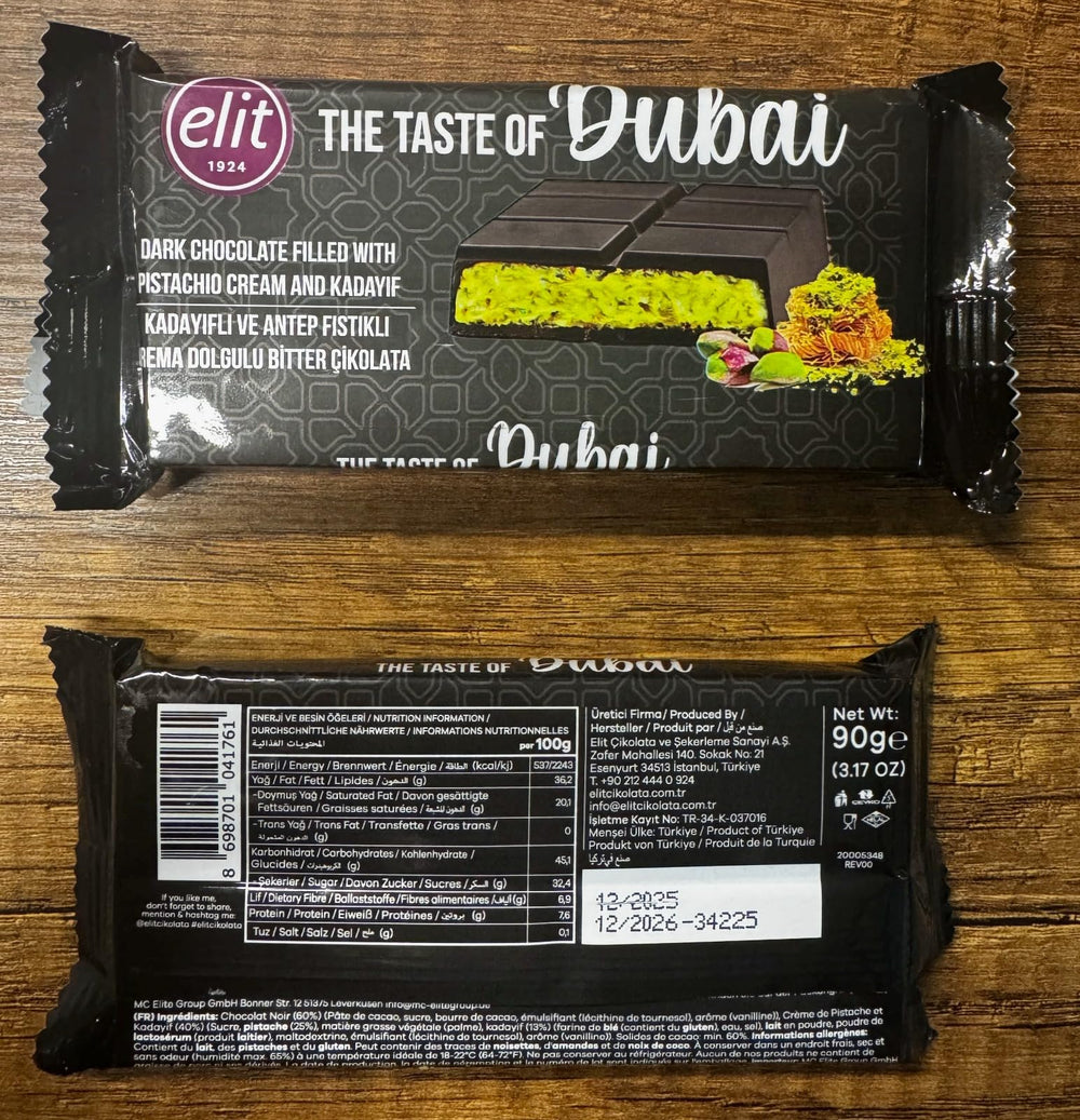 UNIQBITE dark chocolate coating with knafeh-inspired filling, premium fusion