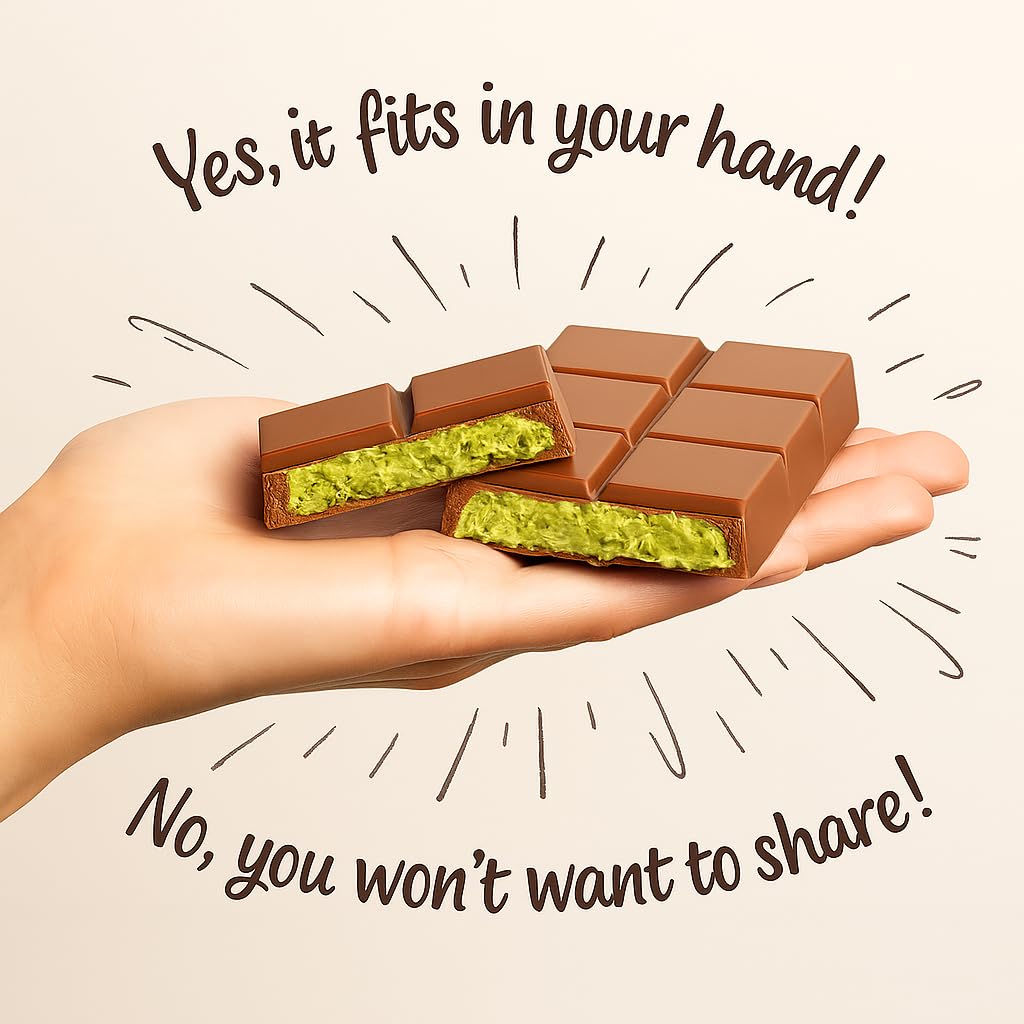 UNIQBITE Dubai 2-pack gift-ready packaging with pistachio chocolate bars.