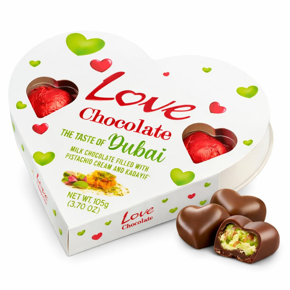 UNIQBITE Dubai chocolates gift box showcases premium milk chocolate and pistachio cream for gifting.