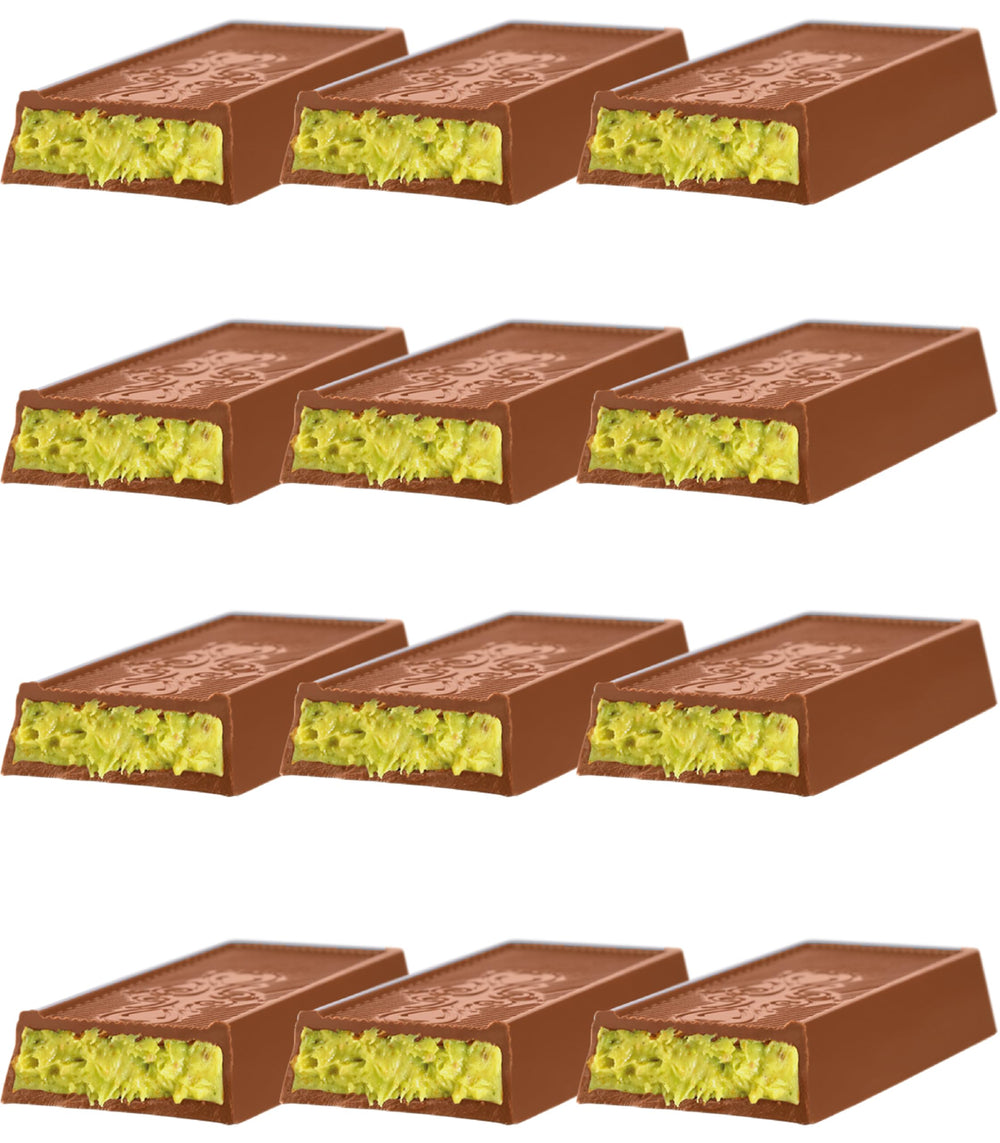 UNIQBITE Mini Dubai Pistachio Bar melted chocolate glow invites quick indulgence during breaks.