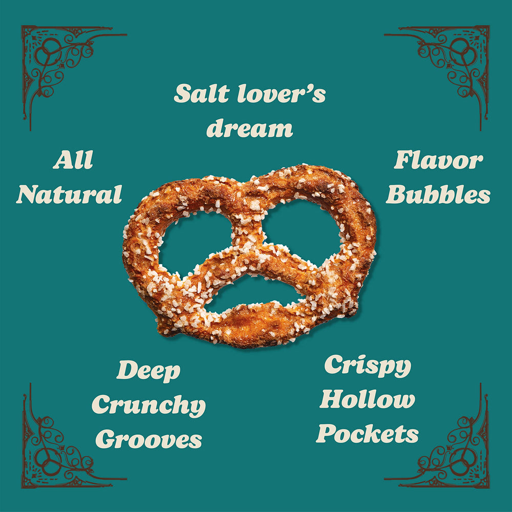 Unique Snacks Extra Salt Splits Pretzels hollow pockets for dipping and sharing.