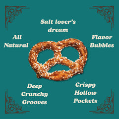 Unique Snacks Extra Salt Splits Pretzels hollow pockets for dipping and sharing.