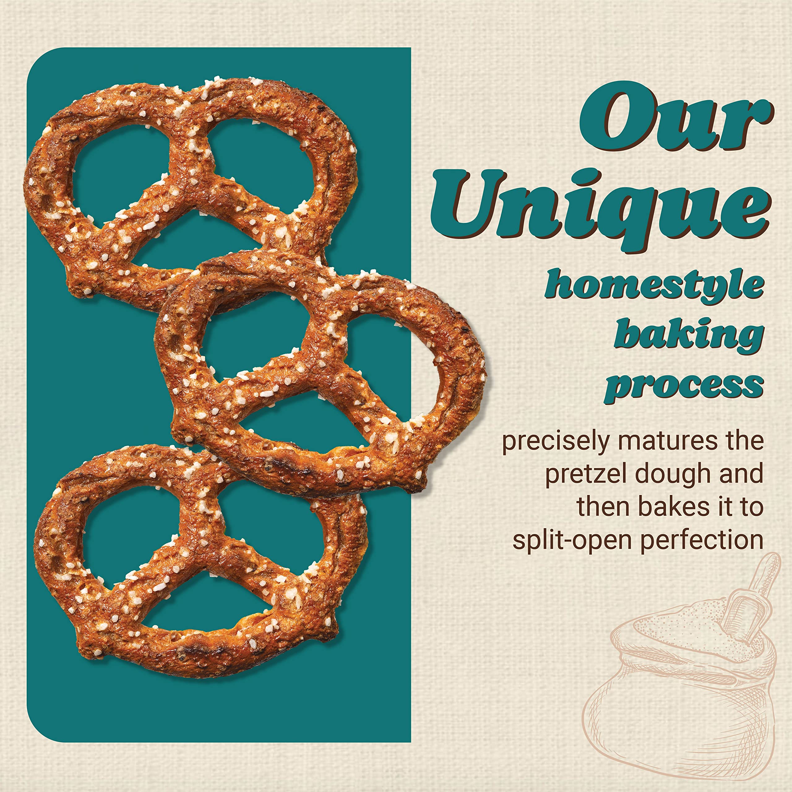 Unique Snacks Homestyle-baked Splits evoke comforting taste without artificial flavors.