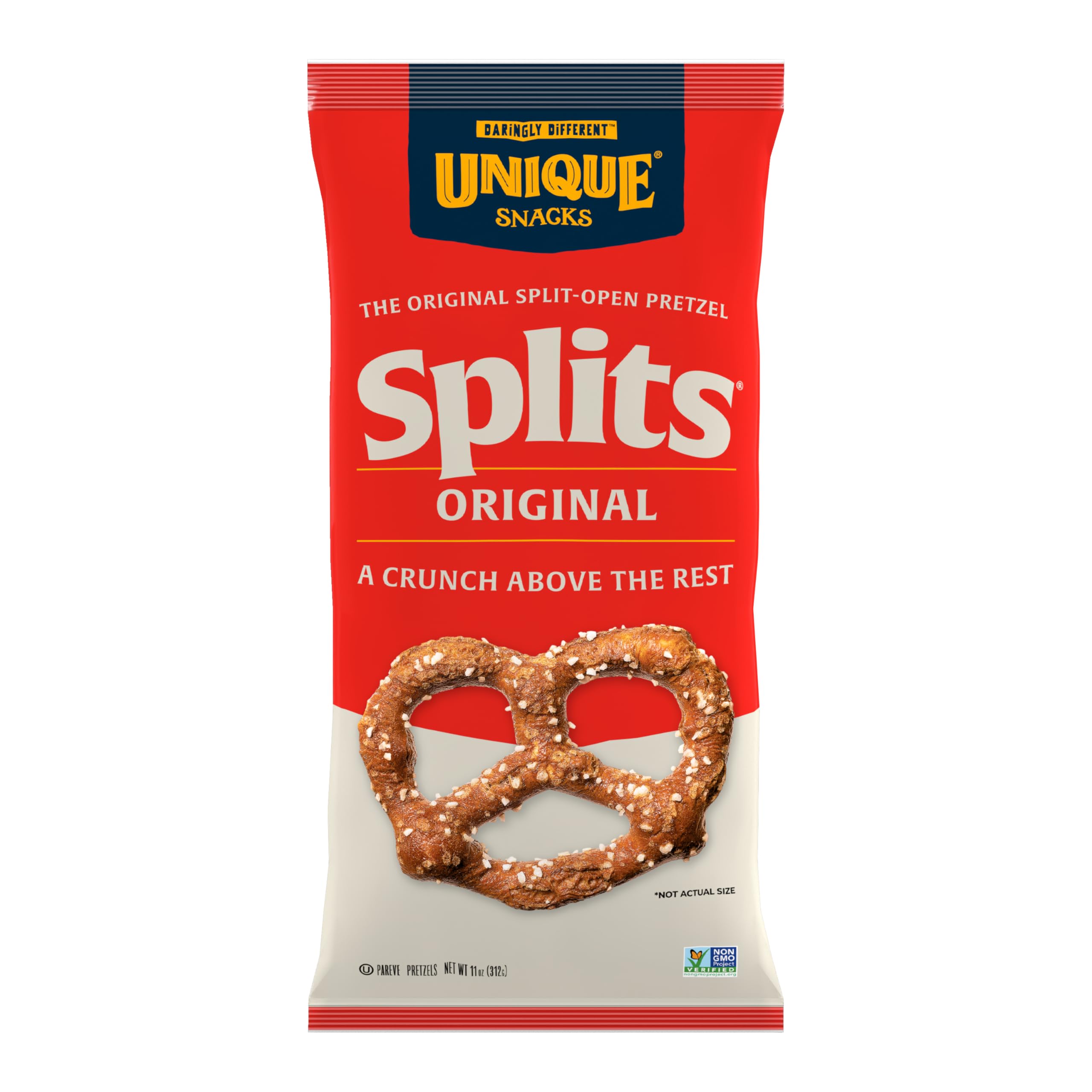 Unique Snacks Original Splits Pretzels bag for on-the-go party snacking