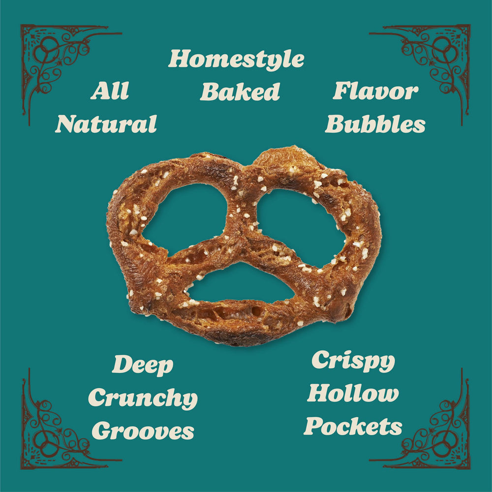 Unique Snacks Original Splits Pretzels hollow-pocket detail emphasizes texture ideal for dipping.