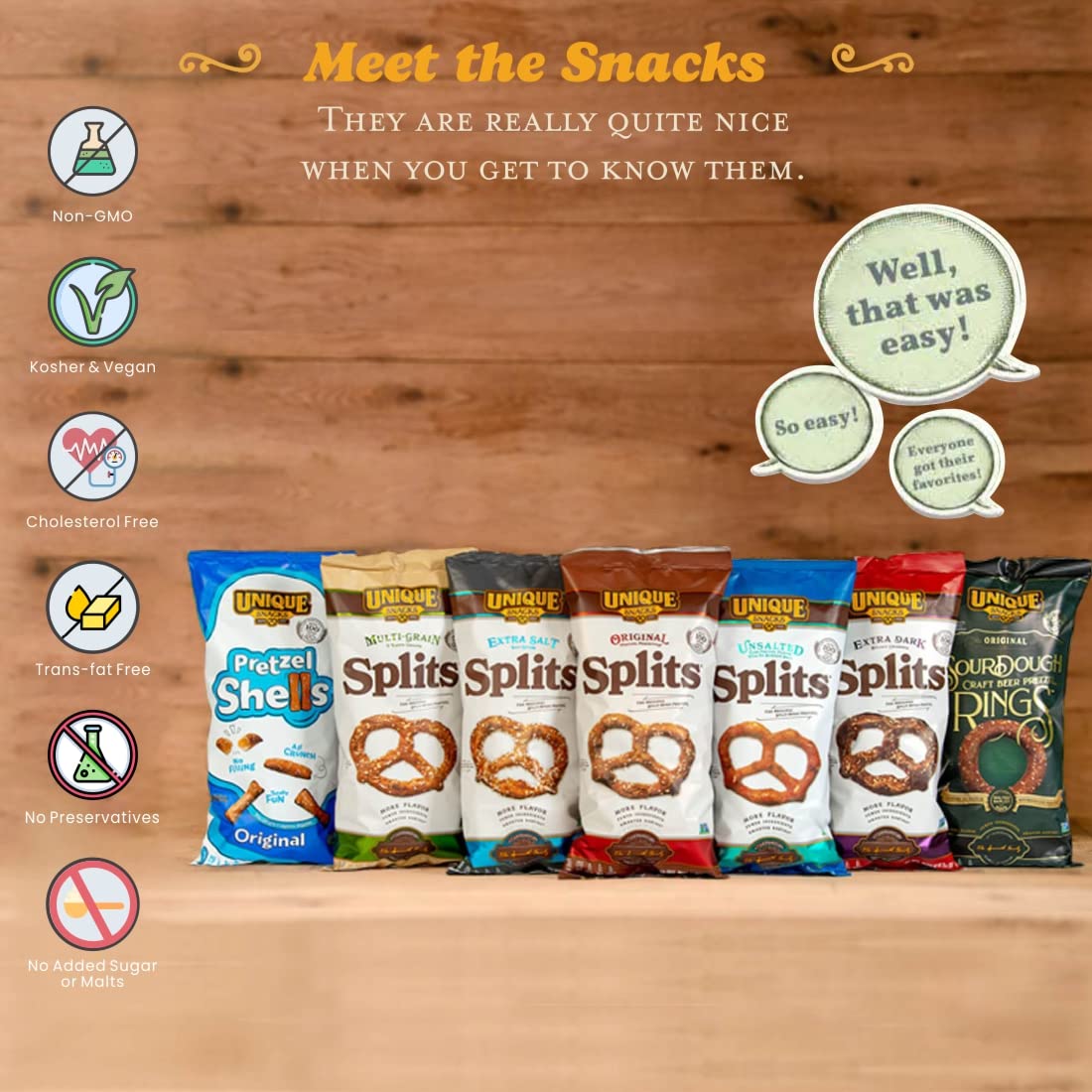 Unique Snacks Pretzel Snack Pack 3: versatile trio for lunches