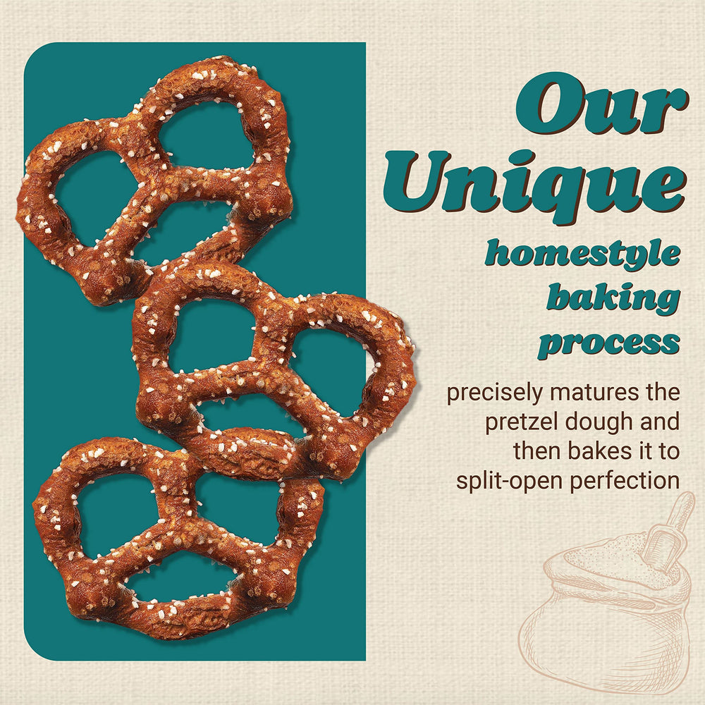 Unique Snacks Splits-pretzels ingredients highlight non-GMO, all-natural goodness.