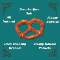 Unique Snacks Unsalted Splits Pretzels baked to a crisp, homestyle texture