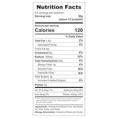 Unique Snacks Unsalted Splits Pretzels serving bowl for sharing crunch and low-sodium snacking