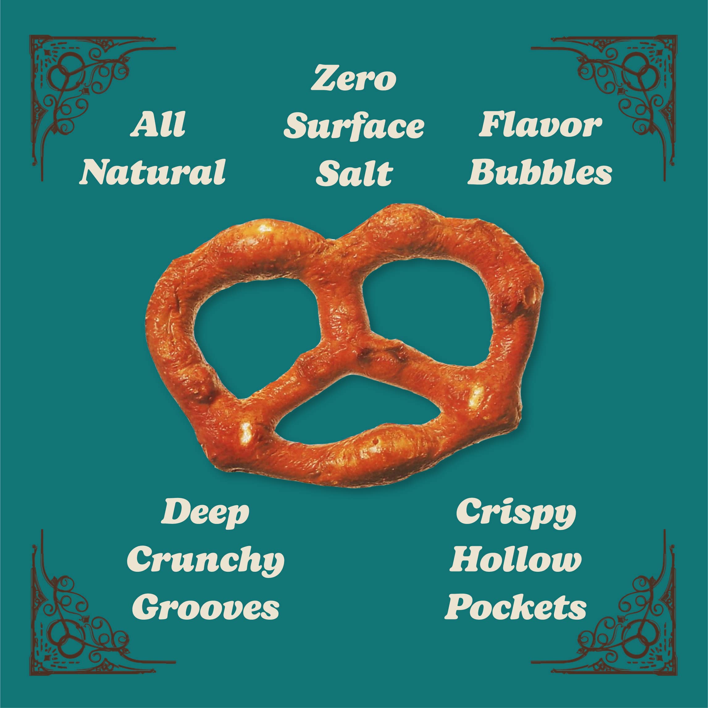 Unique Snacks Unsalted Splits Pretzels baked in small batches for homemade-style bite