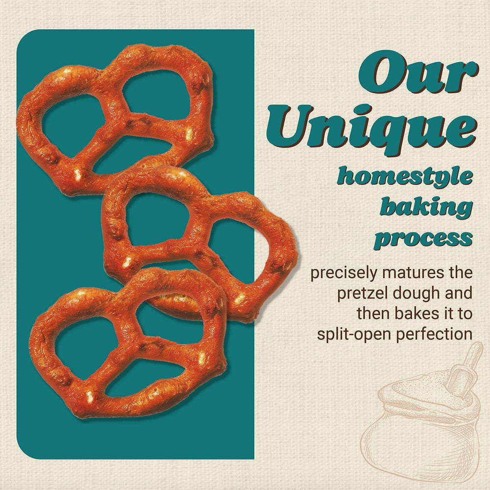 Unique Snacks Unsalted Splits Pretzels with kosher certification label