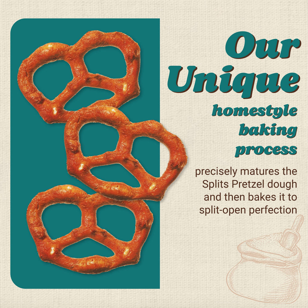 Unique Snacks Unsalted Splits Pretzels OU Kosher certified choice