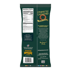 Closeup of Unique Snacks sourdough craft beer pretzel rings showing crisp exterior and chewy interior