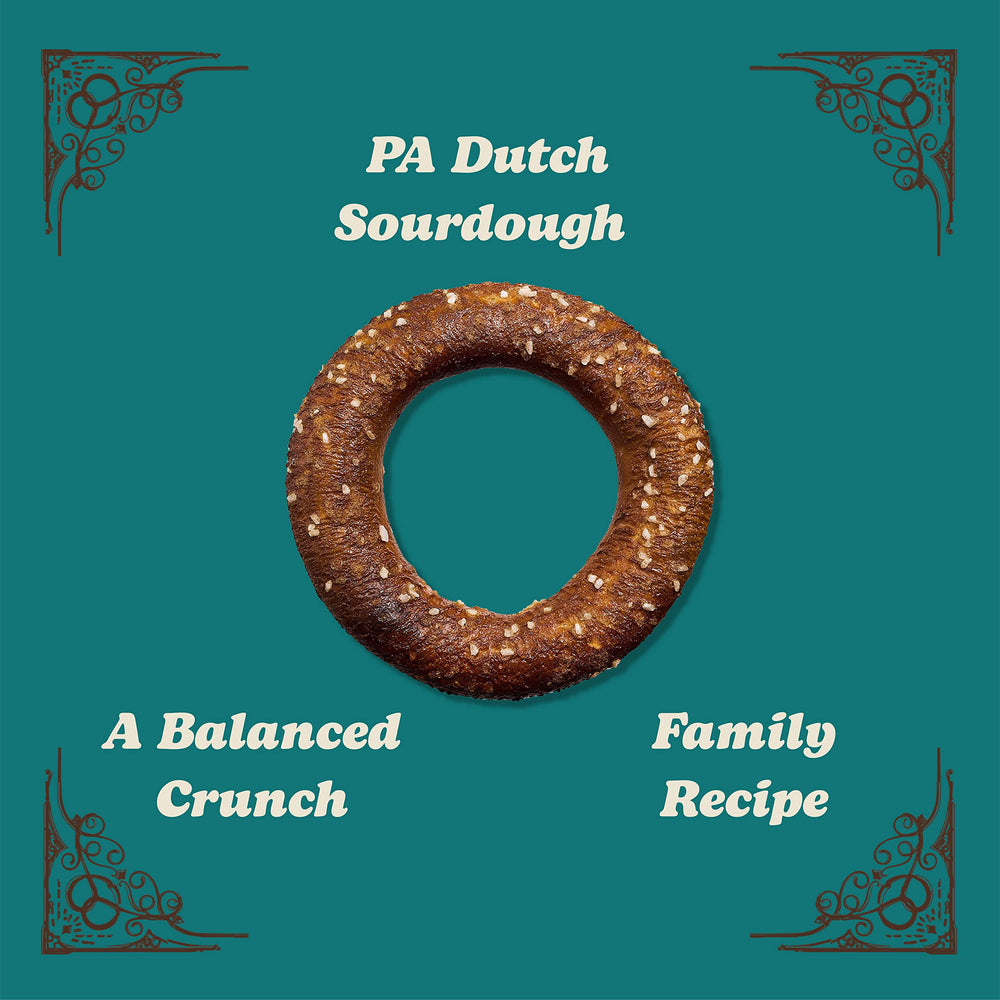 Unique Snacks Sourdough Craft Beer Pretzel Rings with beer glass conveys pairing-friendly entertaining moments