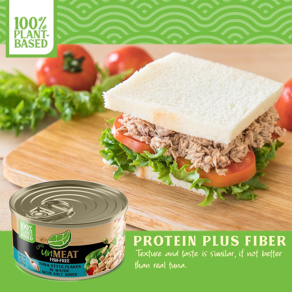 UnMEAT Tuna Style Flakes hot spicy pack, bold flavor option.