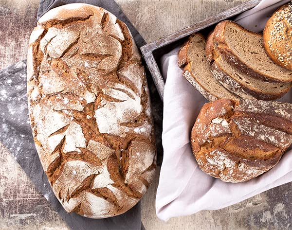 Unpretentious Baker White Rye Flour non-GMO label on packaging for ingredient trust.