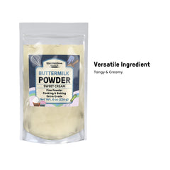 Unpretentious Buttermilk Powder enhances pancake mix with creamy, homestyle notes.
