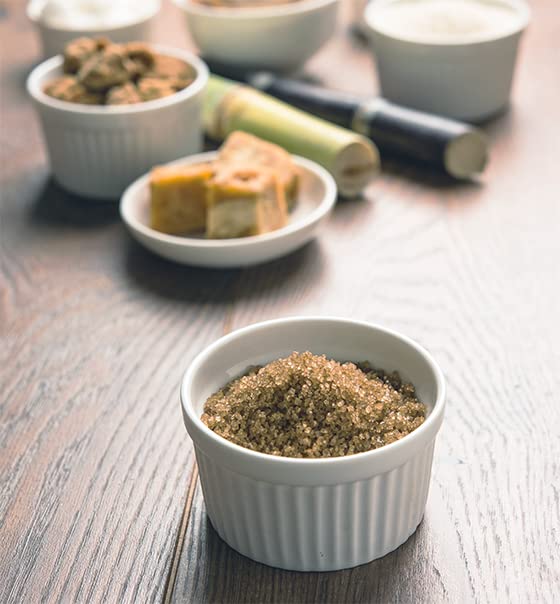 Unpretentious Demerara Sugar dessert baking crystals for pastries.