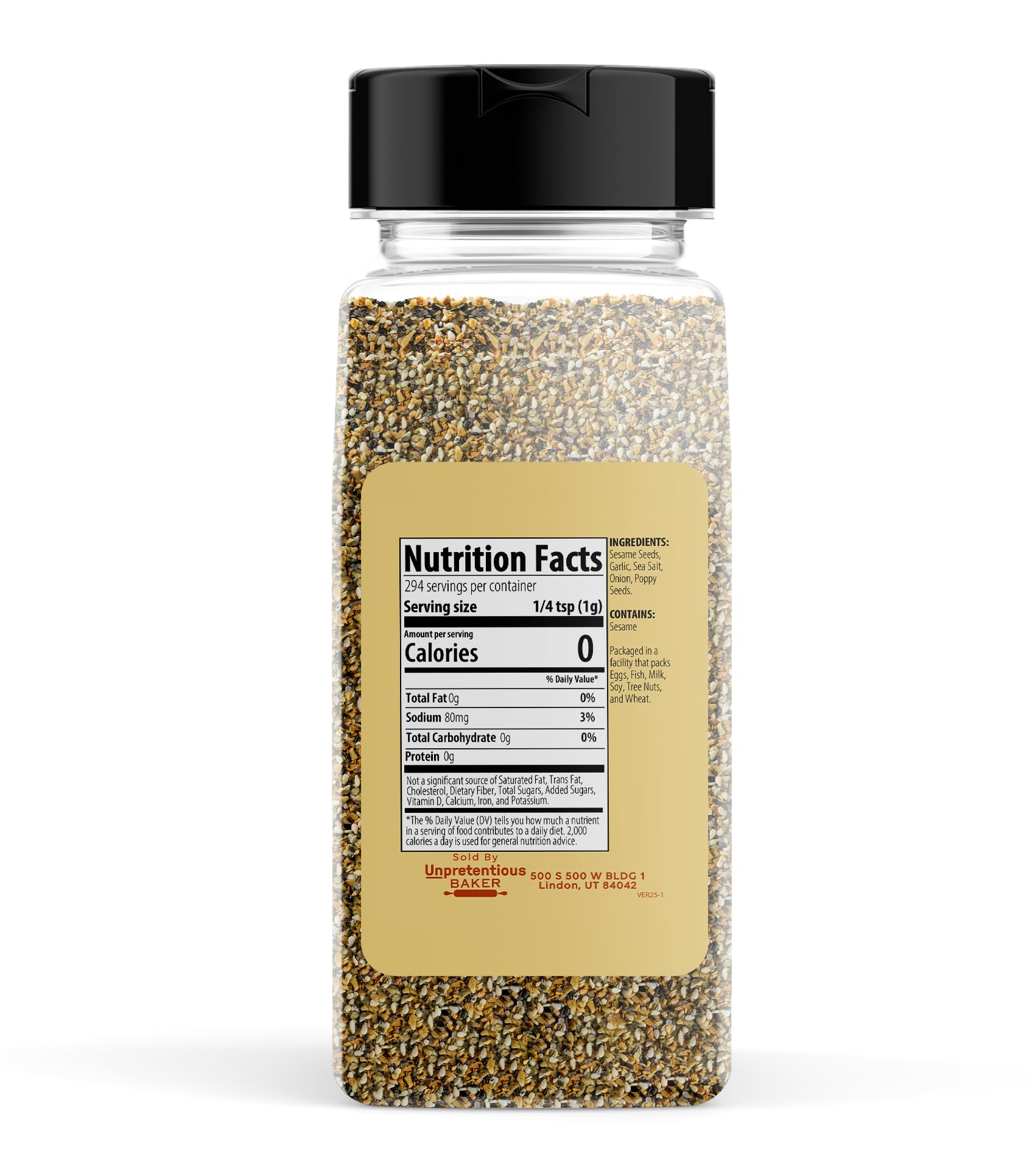 Unpretentious Everything Bagel Seasoning closeup of spices to boost flavor with sesame, garlic, onion.