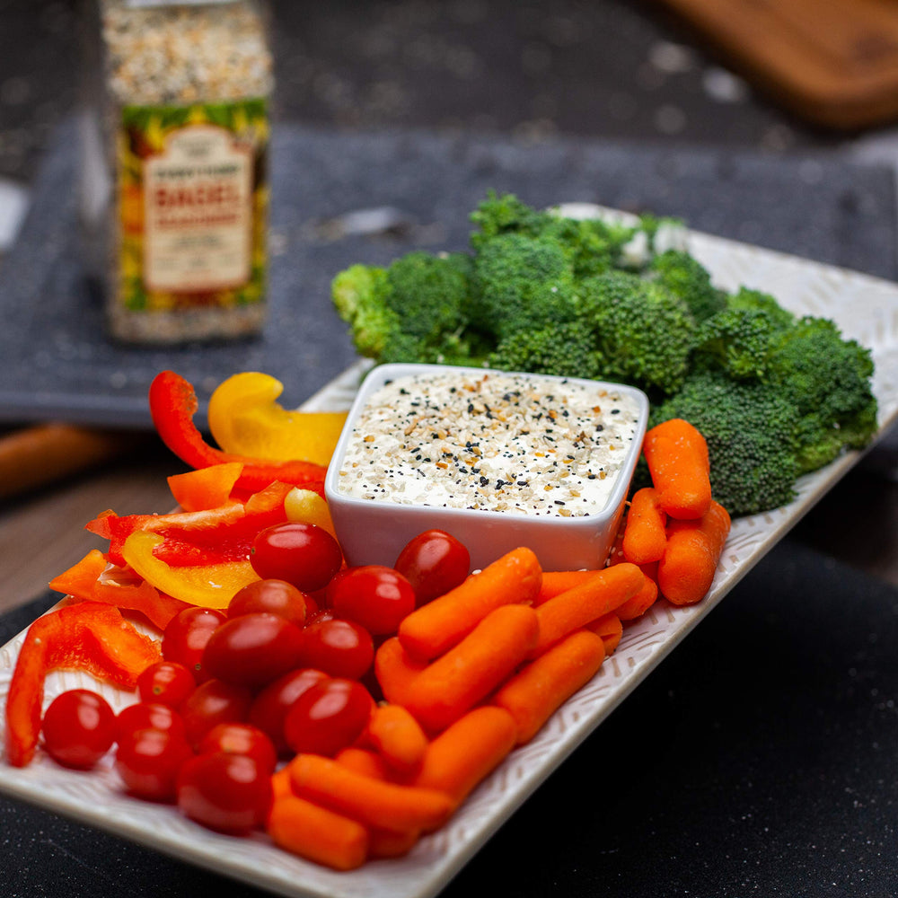 Unpretentious Everything Bagel Seasoning sprinkled on toast to add texture and aroma.