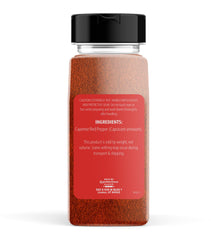 Unpretentious ground cayenne pepper pouring bottle highlighting fresh heat for sauces