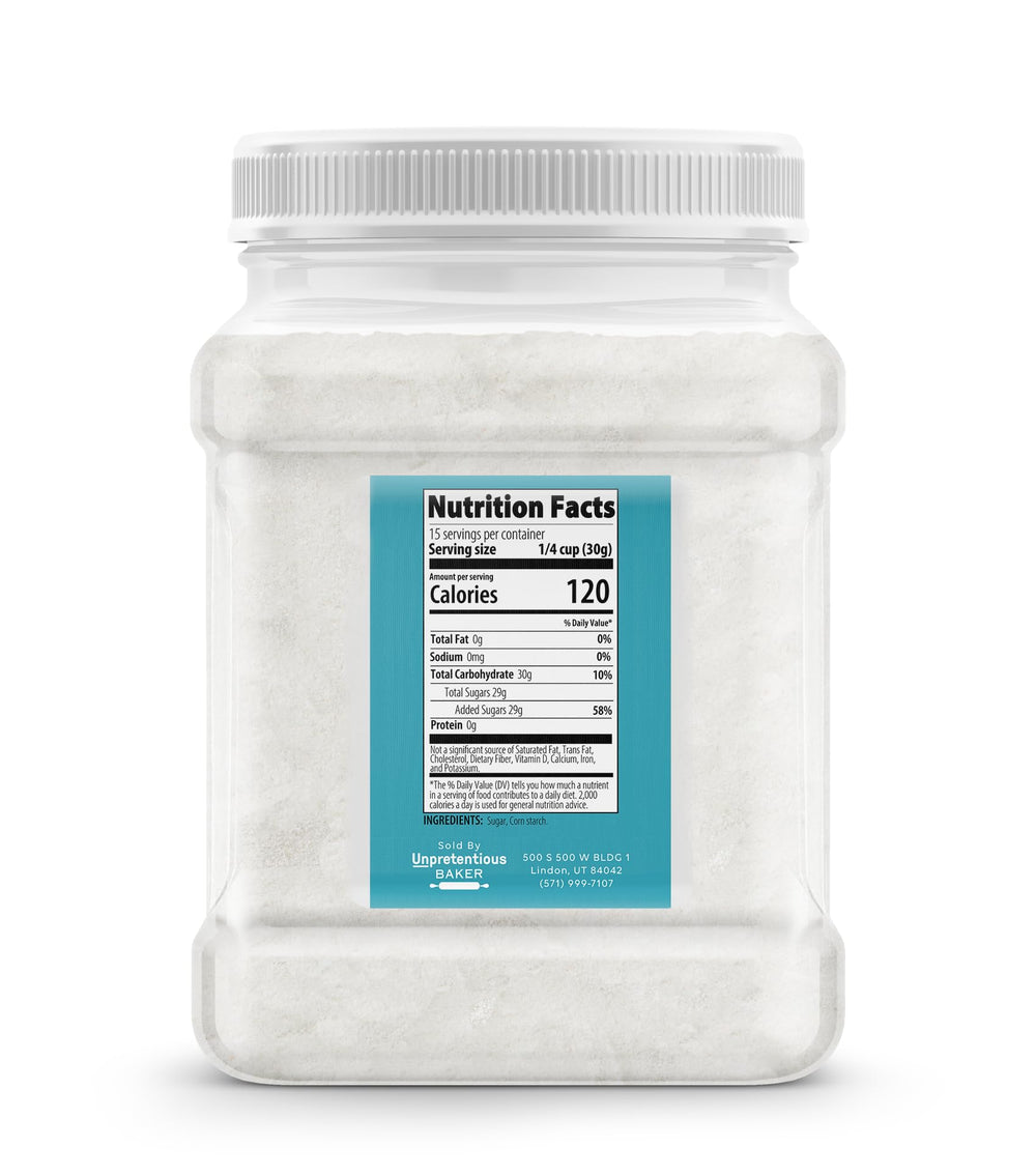 Unpretentious powdered sugar ultrafine texture ideal for smooth icing.