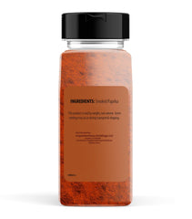Close-up of Unpretentious smoked paprika texture, fine ruby-red powder