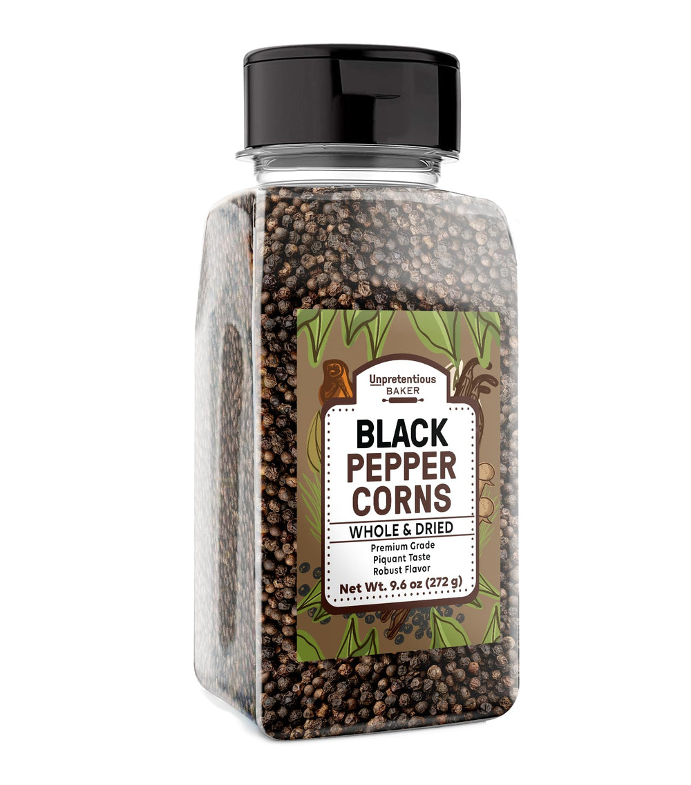 Unpretentious Whole Black Peppercorns close-up for vibrant flavor in everyday cooking.